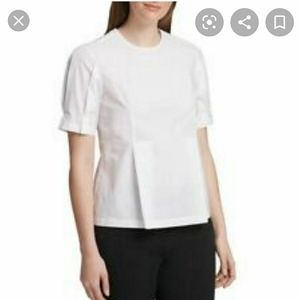 DKNY Short Sleeve Peplum Blouse